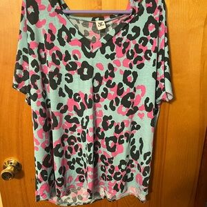 Colorful Leopard Print Women's Top